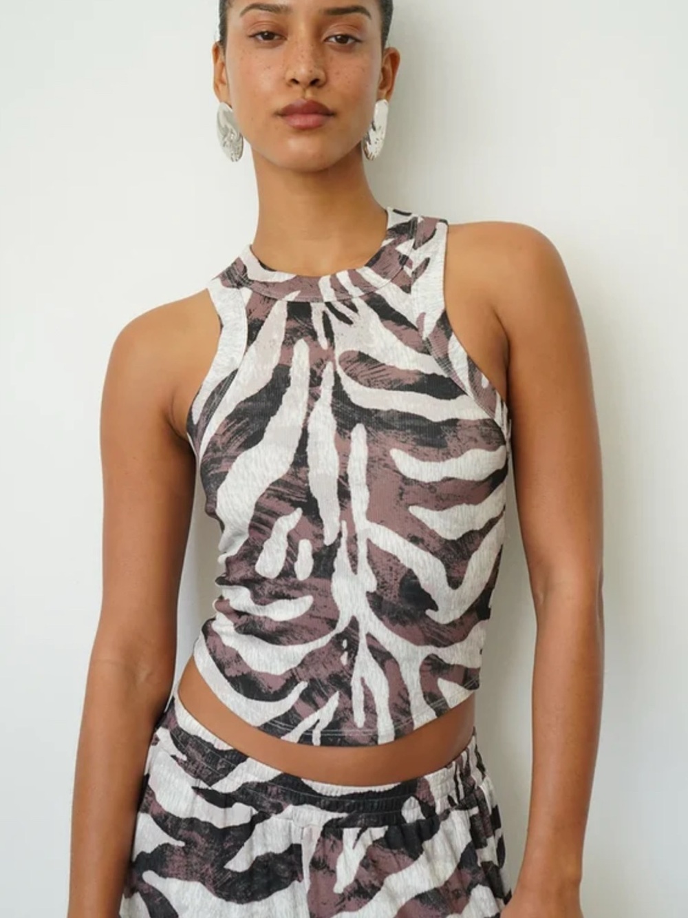LNA Safari Ribbed Detra Tank Size XS